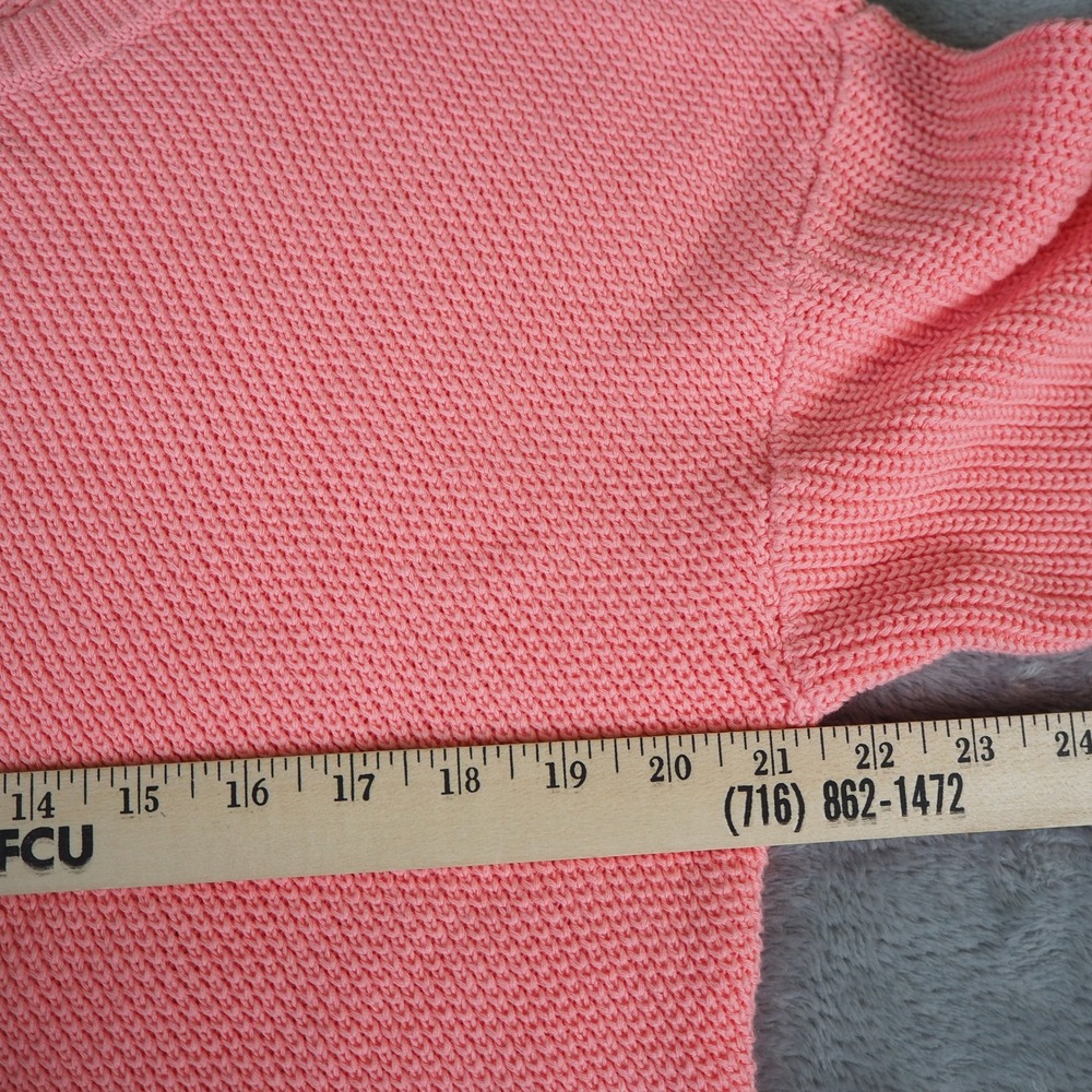 NWT Talbots Pima Cotton Pullover Knit Sweater Plus Size 1X Pink New Center Seam - Picture 3 of 10